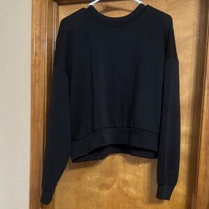 Express Luxe Black Crewneck Sweatshirt
